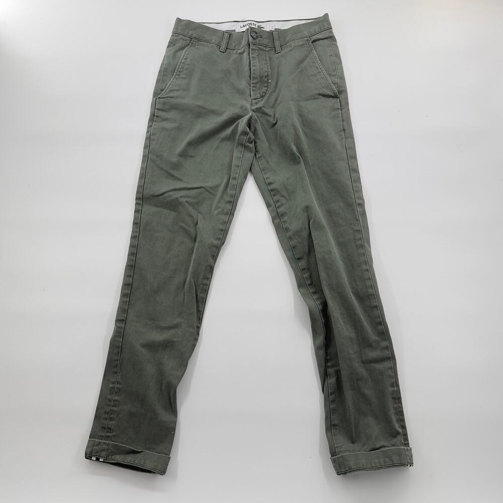 Lacoste Slim Fit Chino Pants Green Men’s Size 29x30 Stretch Cotton